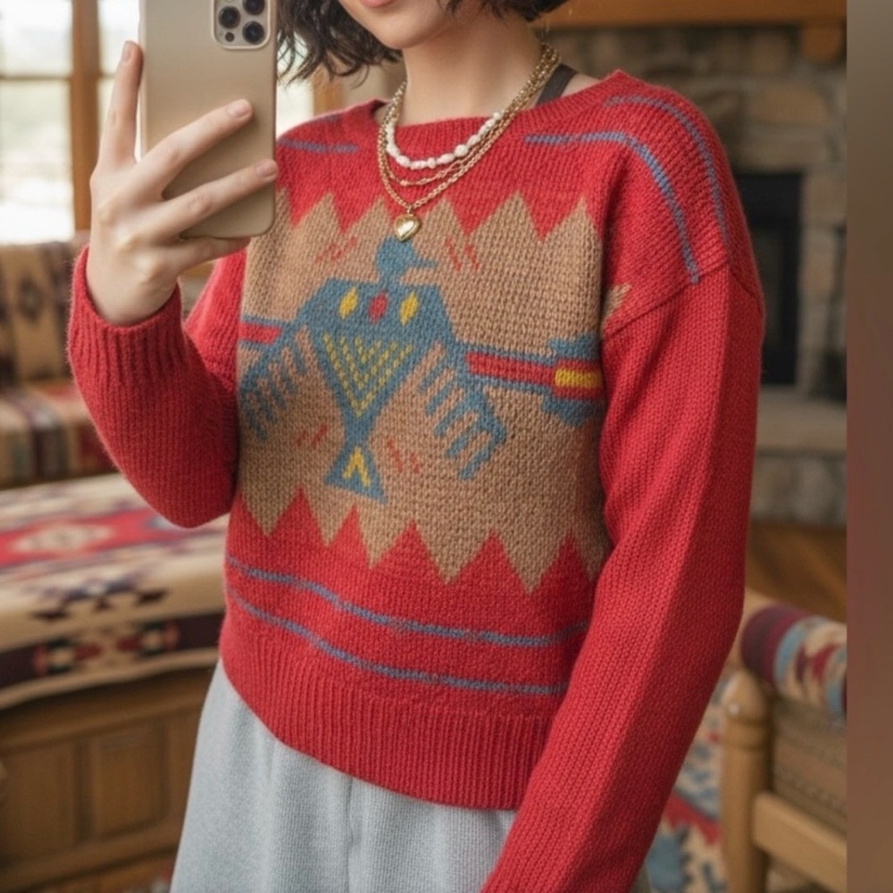 UO Ecoté Native Pattern Sweater - image 1